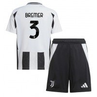 Maglie da calcio Juventus Gleison Bremer #3 Prima Maglia Bambino 2024-25 Manica Corta (+ Pantaloni corti)